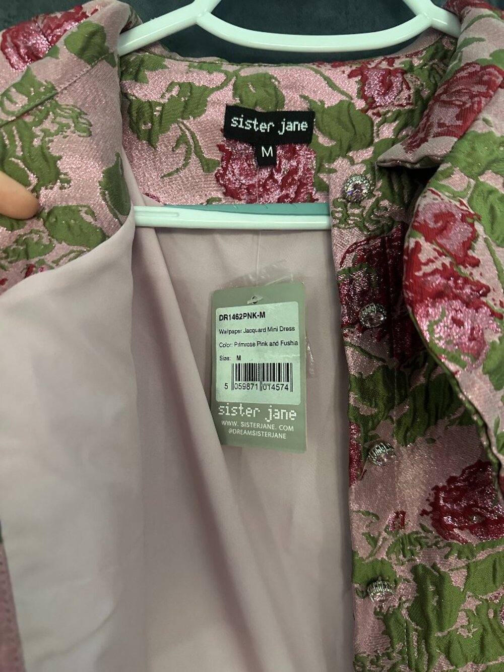 Sister Jane Wallpaper Jacquard Mini Dress (NWT)